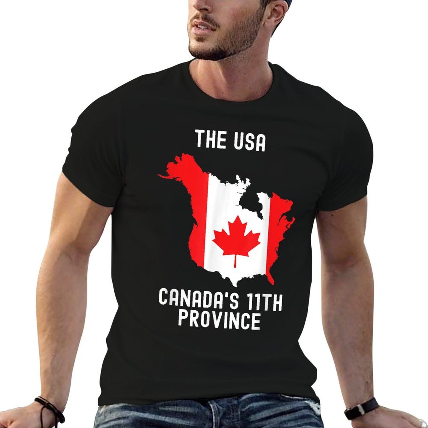 The USA Canada’s 11th Province Funny Moisture-wicking T-Shirt