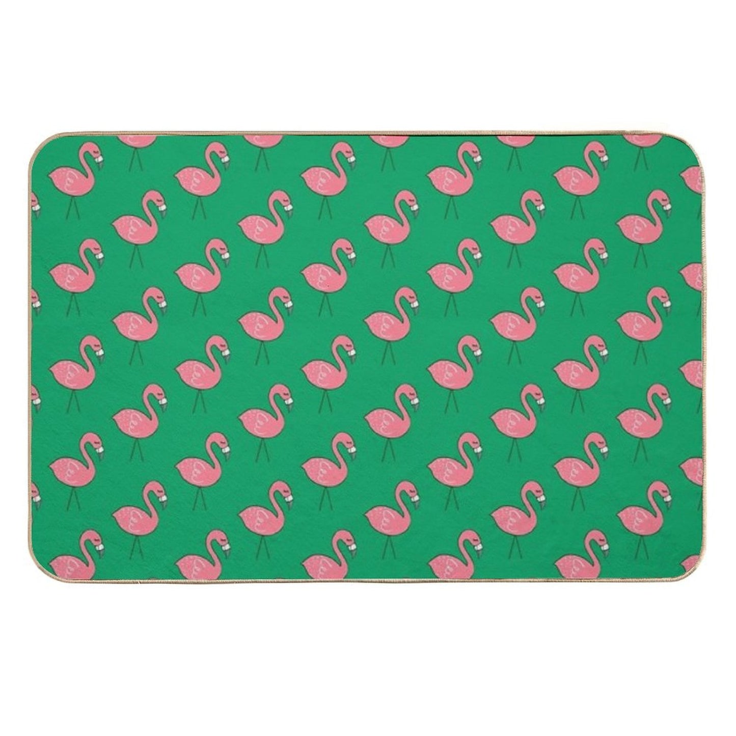 Campsite Flamingos Easy Maintenance Bath Mat