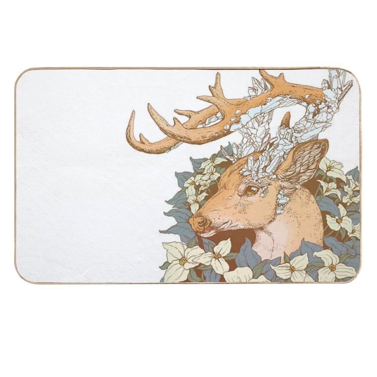 Non-typical Blue Quartz Buck Non-Slip Bath Mat