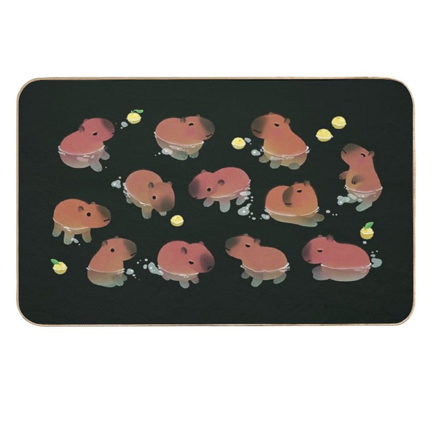 Capybath Time - Dark Absorbent Bath Mat