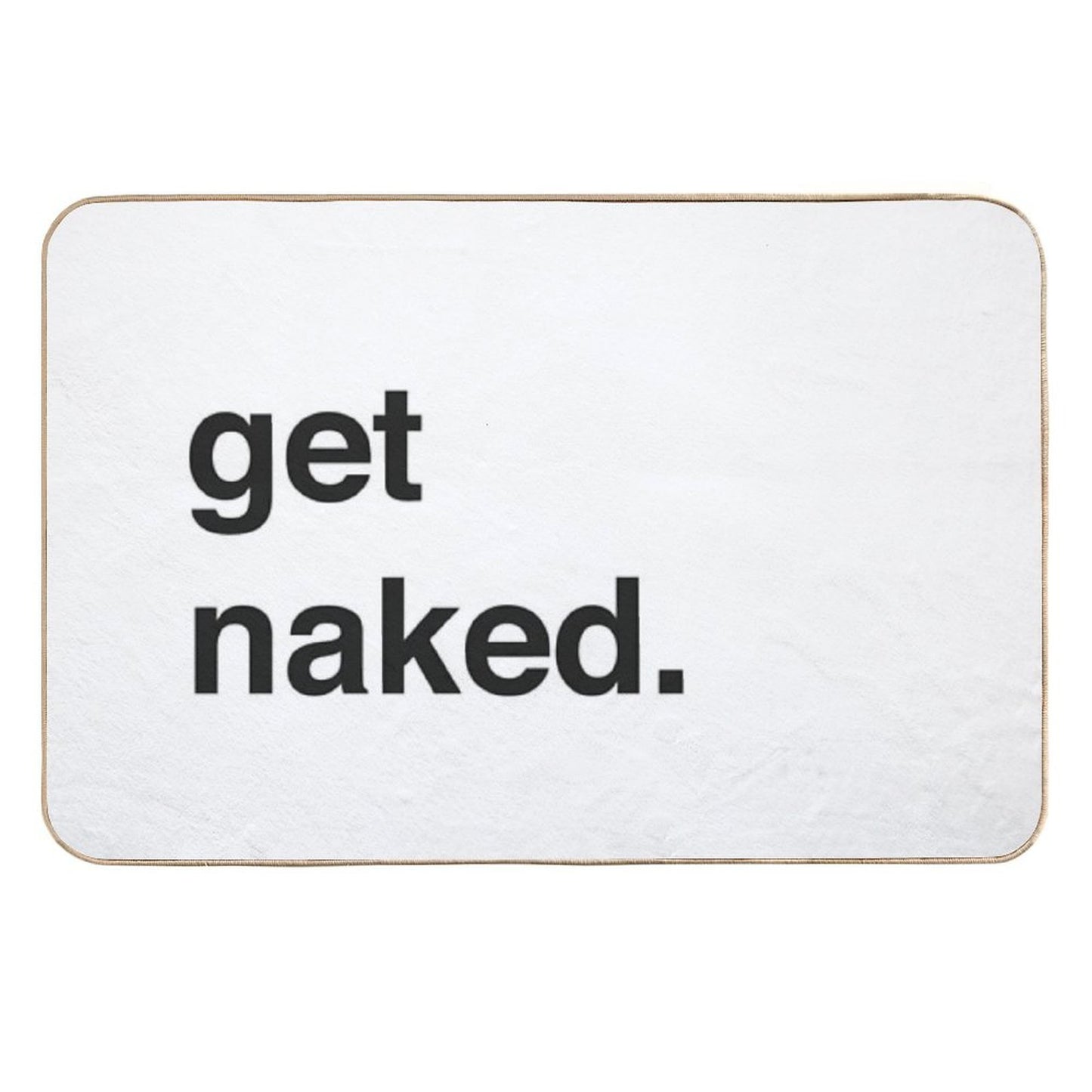 Get Naked - Black And White Dirt-Trapping Bath Mat