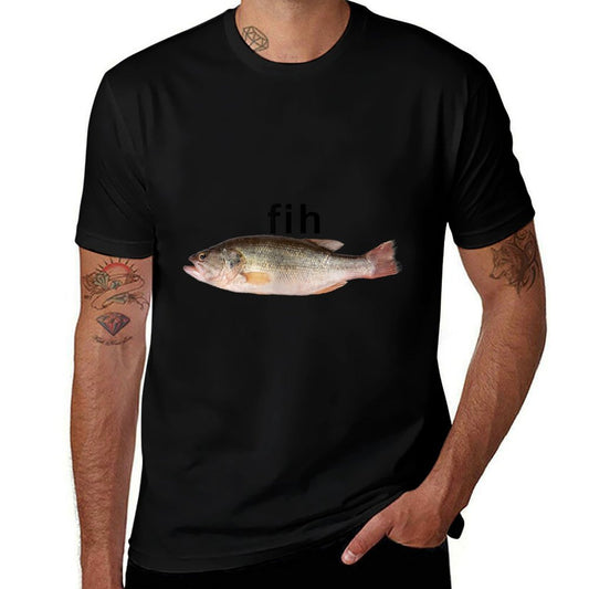 “Fih” Funny Misspelled Fish Meme, Simple Humor  Quick-drying T-Shirt