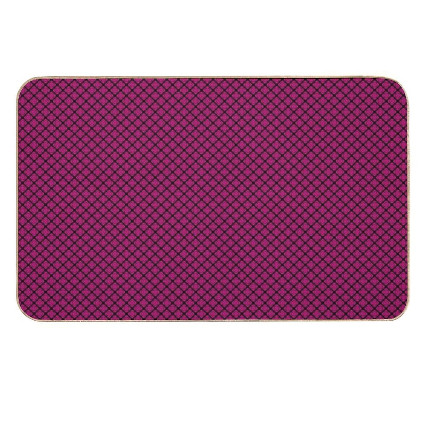 Pink And Black Medallions Slip-Resistant Bath Mat