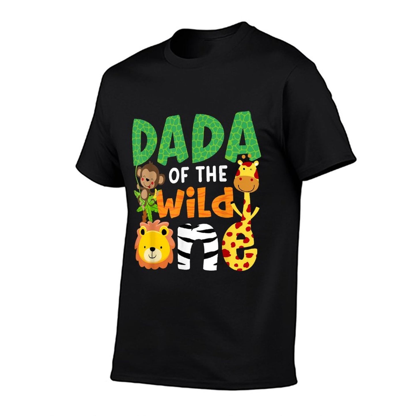 Dada of The Wild One Zoo Theme Bday Safari Jungle Animals  Wrinkle-resistant T-Shirt