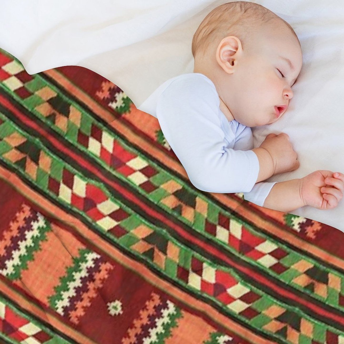 Bohemian Kilim Christmas Pattern Durable Throw Blanket