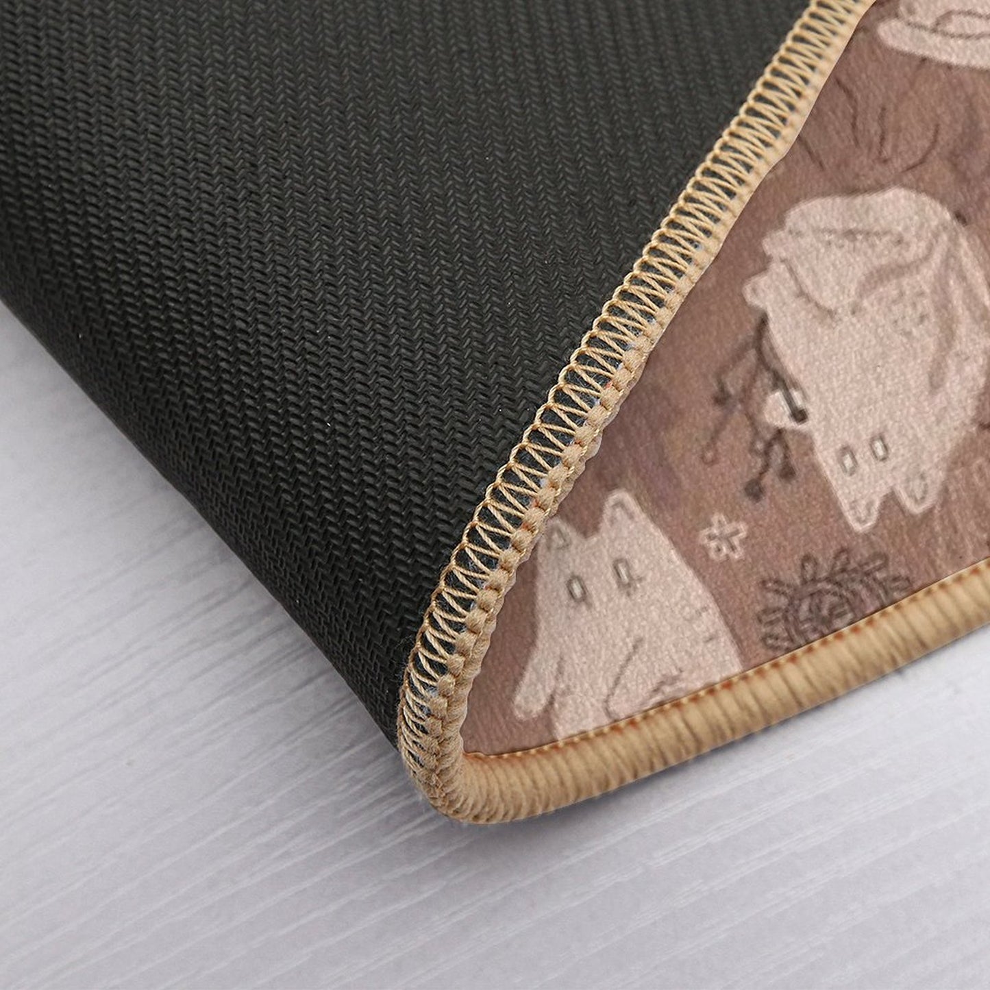 Mocha Mousse 2025 Color of The Year Whiskers Non-Slip Bath Mat