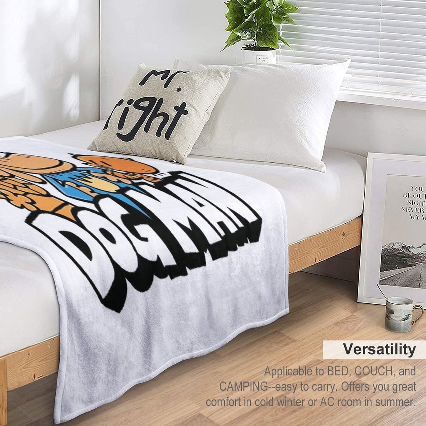 Dog Man Dog Man X Petey And Li'l Petey Travel-friendly Throw Blanket