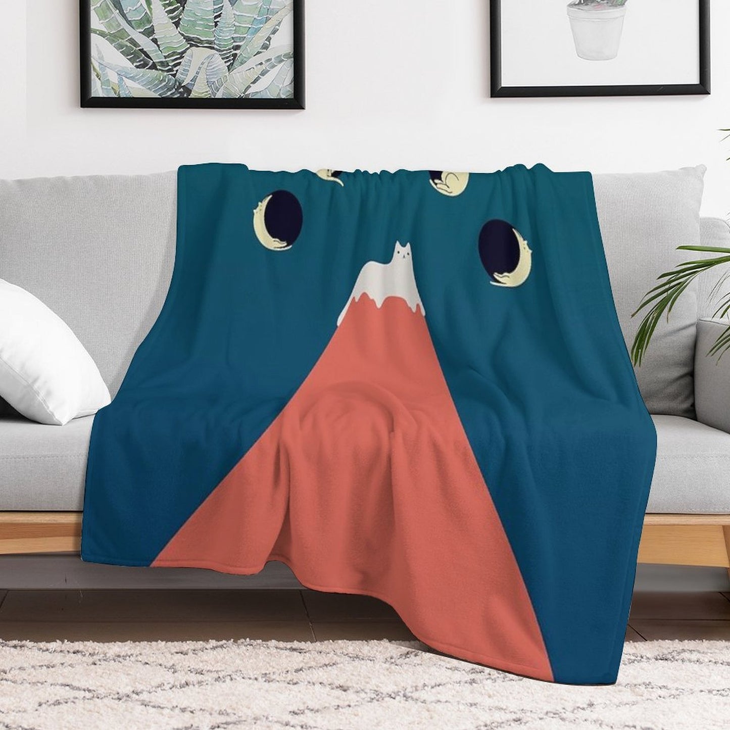 Cat Landscape 88 Gift-ready Throw Blanket