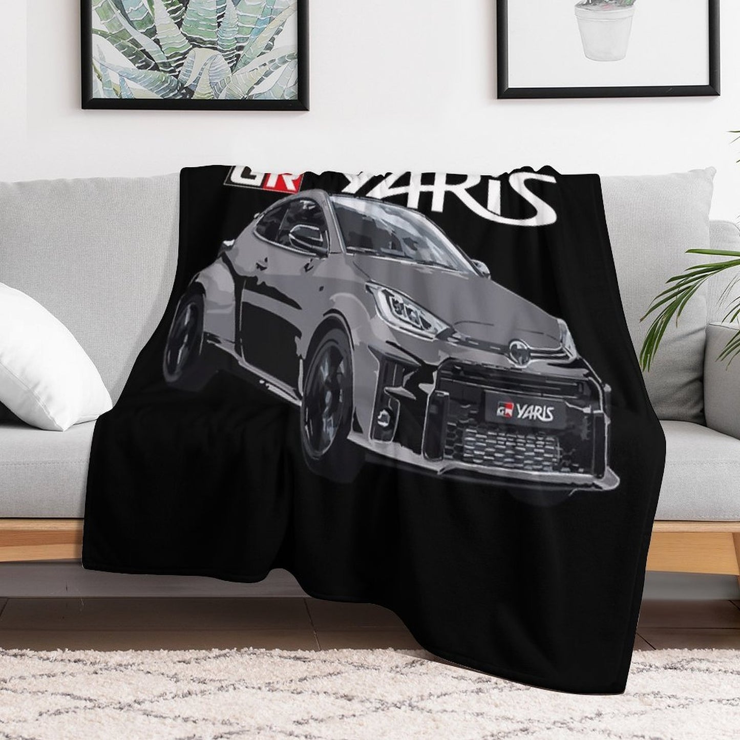 TOYOTA GR YARIS - Black Eco-conscious Throw Blanket