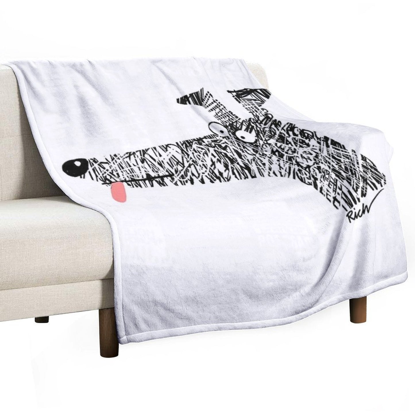 Scribblehound Velvety-soft Throw Blanket