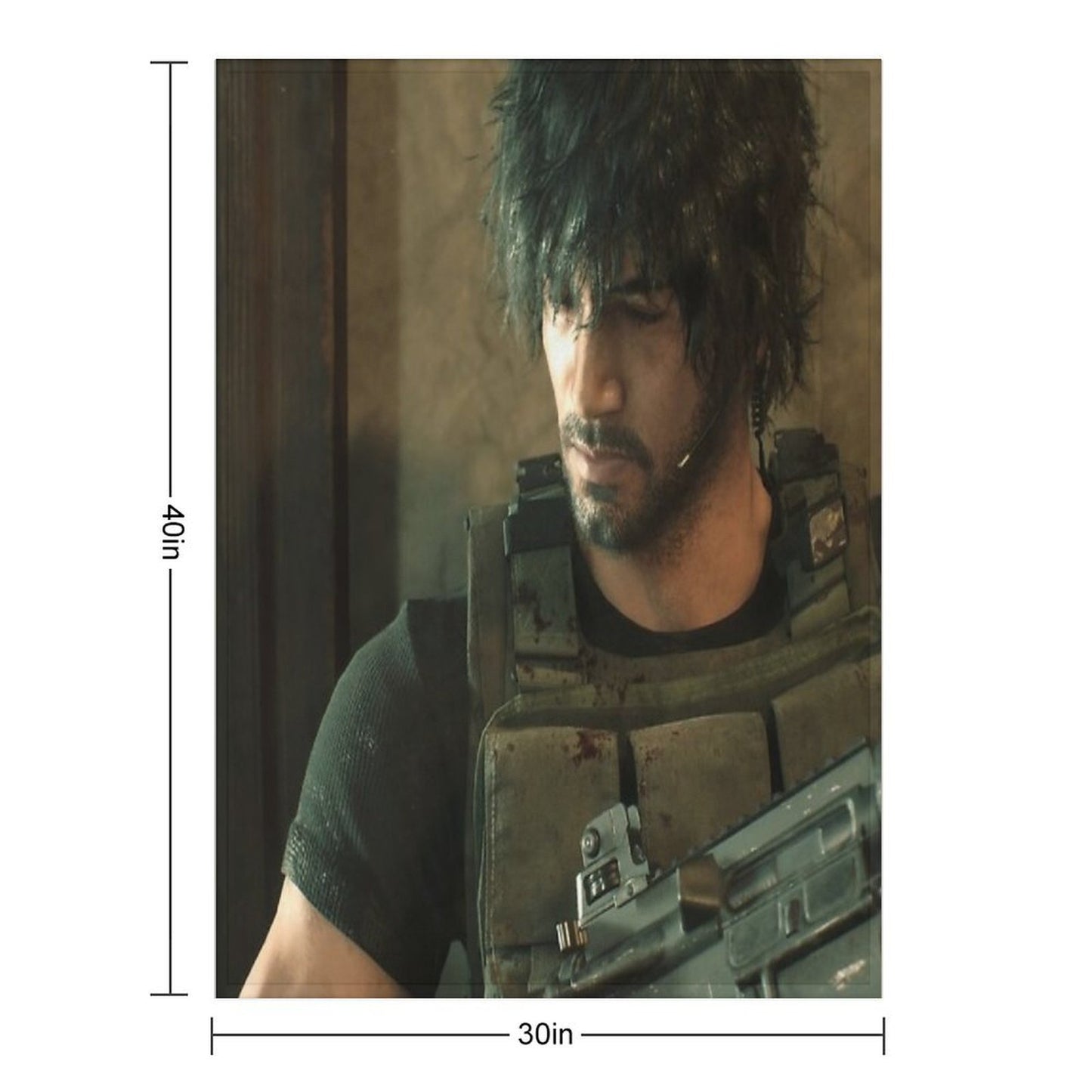 Resident Evil 3 - Carlos Easy Care Throw Blanket