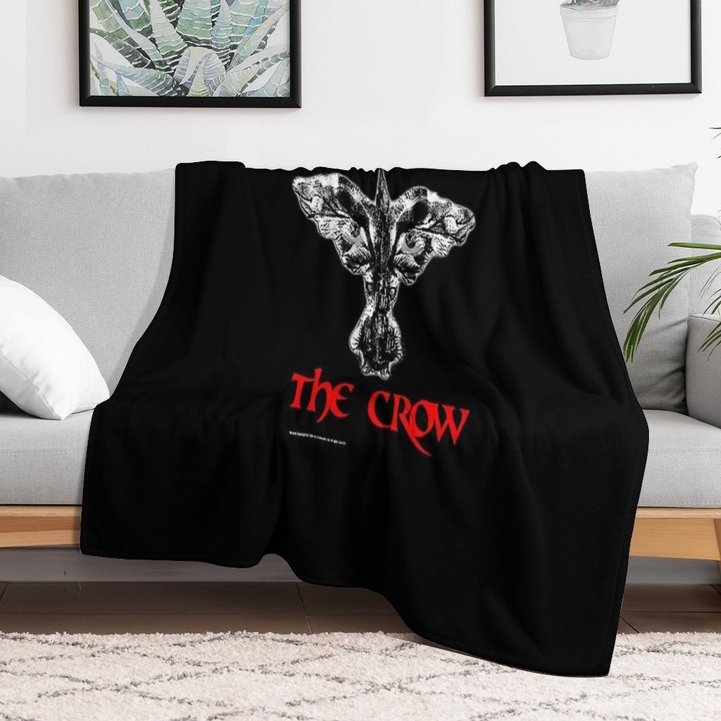 Vintage-1994-The-Crow-Deadstock Plush Throw Blanket