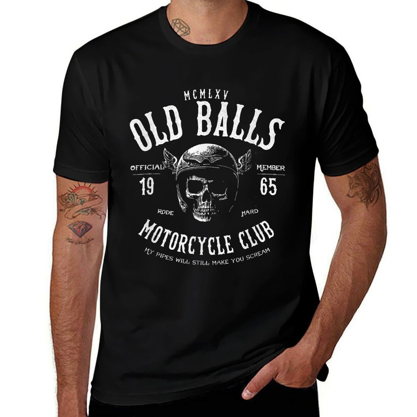 Vintage Motorcycle Birthday for 1965 Men's 60th Birthday Rolled Sleeves T-Shirt