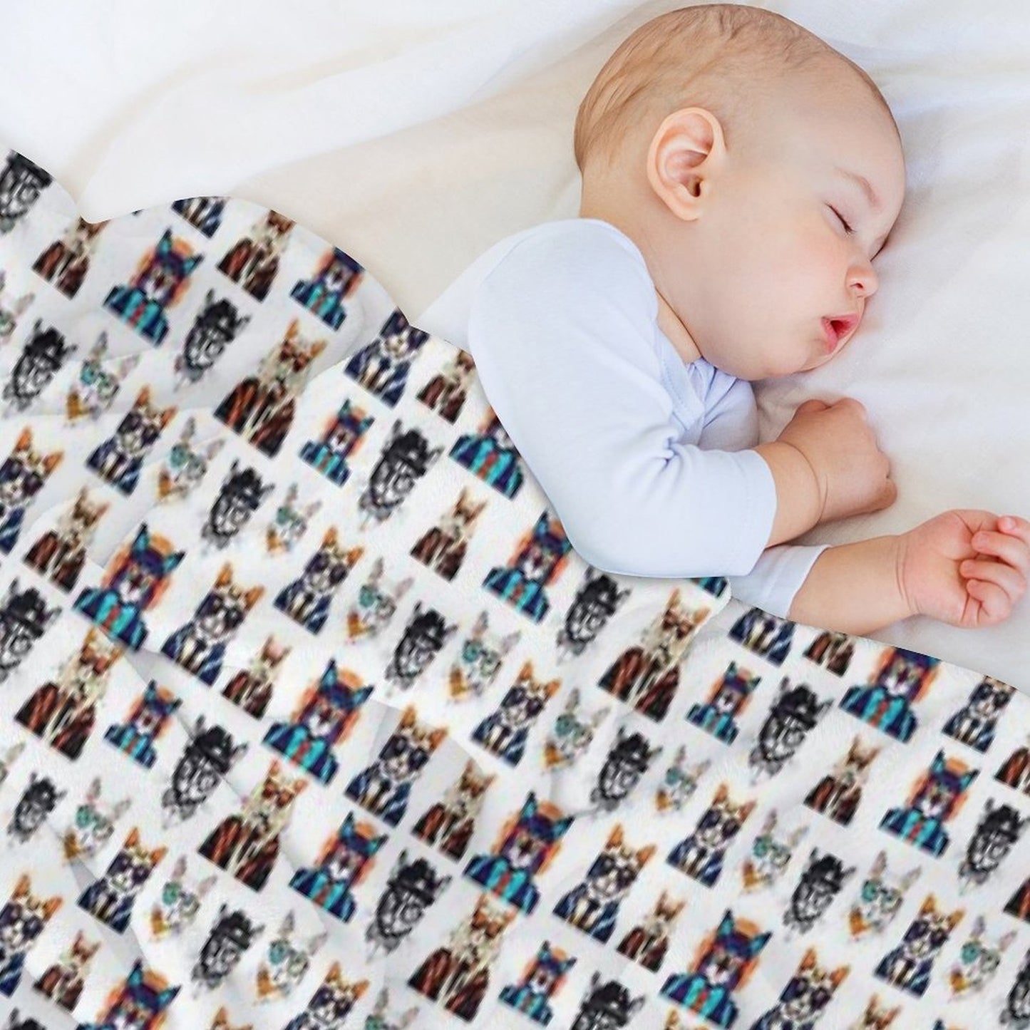 Cool Cat Chronicles Pattern 4 Plush Throw Blanket