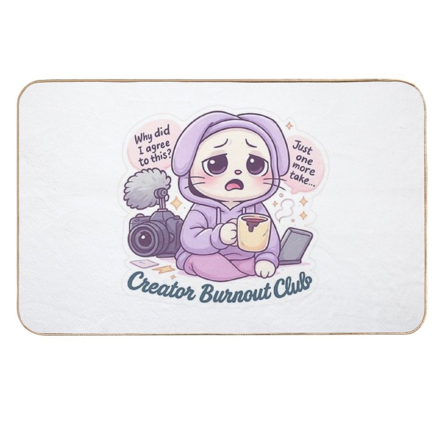 Bunny Creator Burnout Club Sticker Stain-Proof Bath Mat