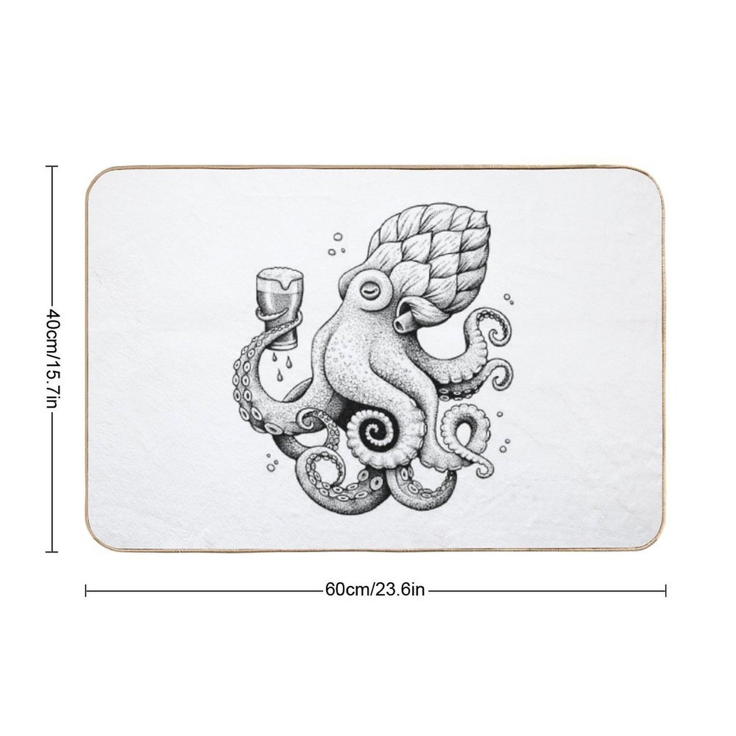 Hoptopus - The Beer Drinking Octopus Multi-Purpose Bath Mat