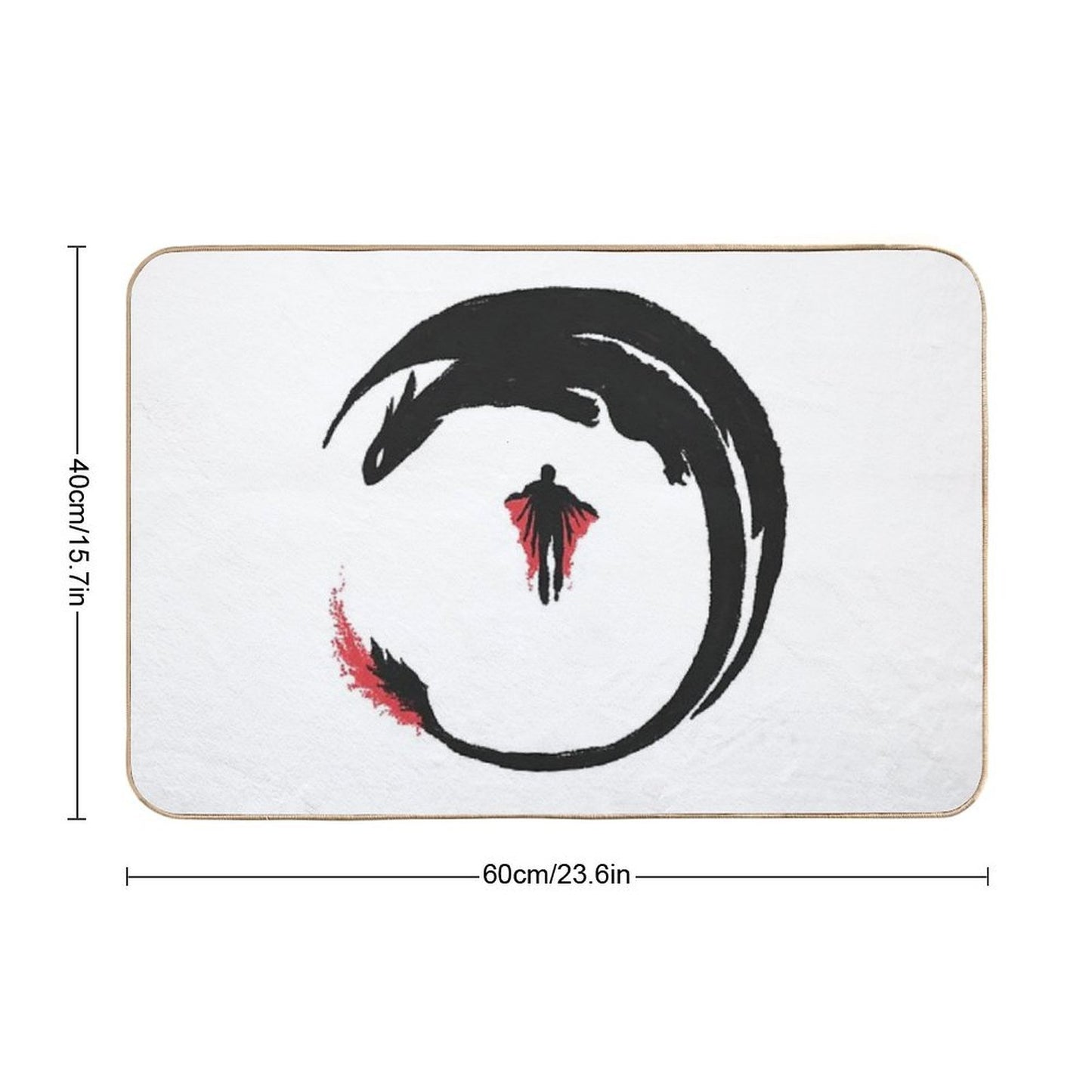 Dragon Rider Repositionable Bath Mat