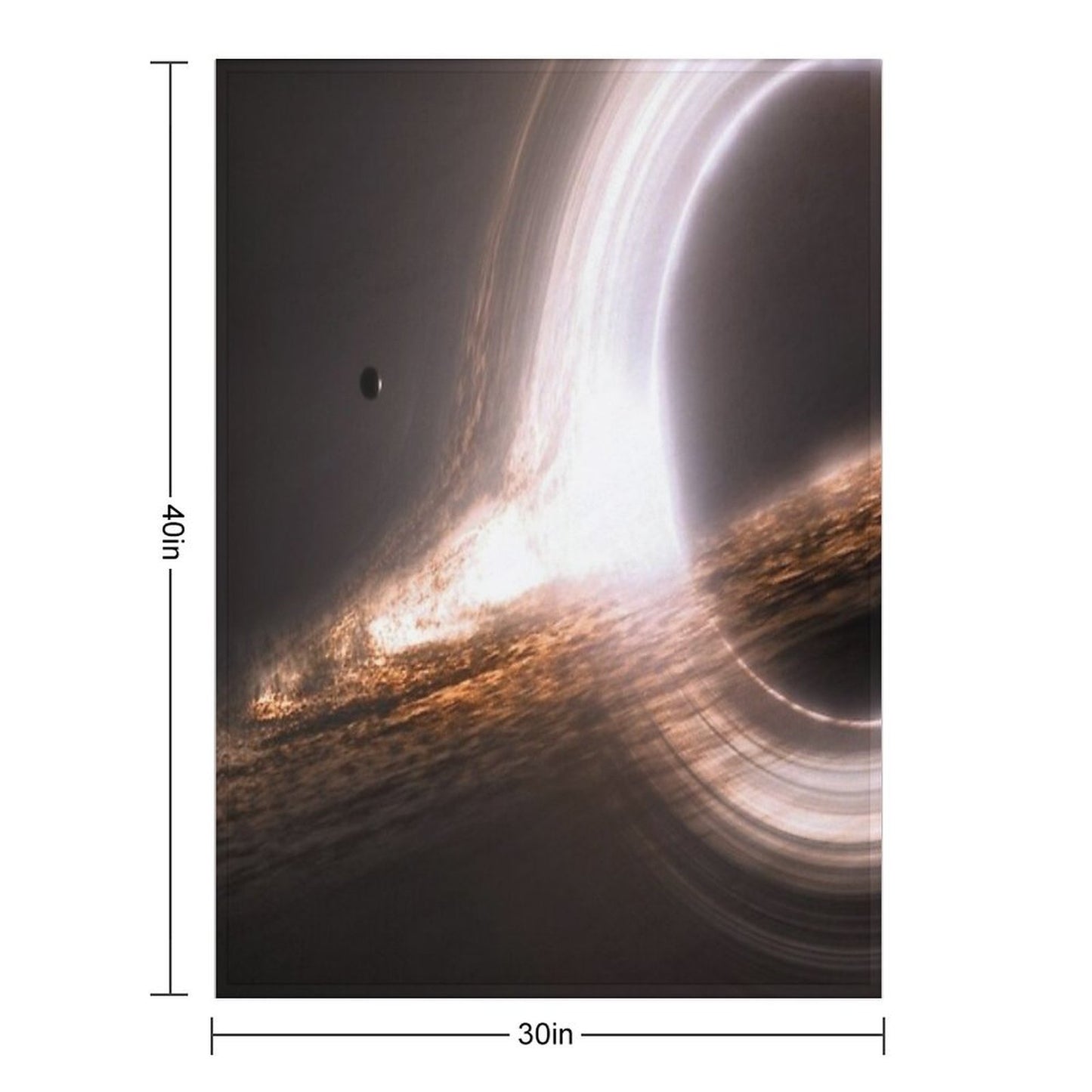 Interstellar Gargantua Black Hole Velvety-soft Throw Blanket