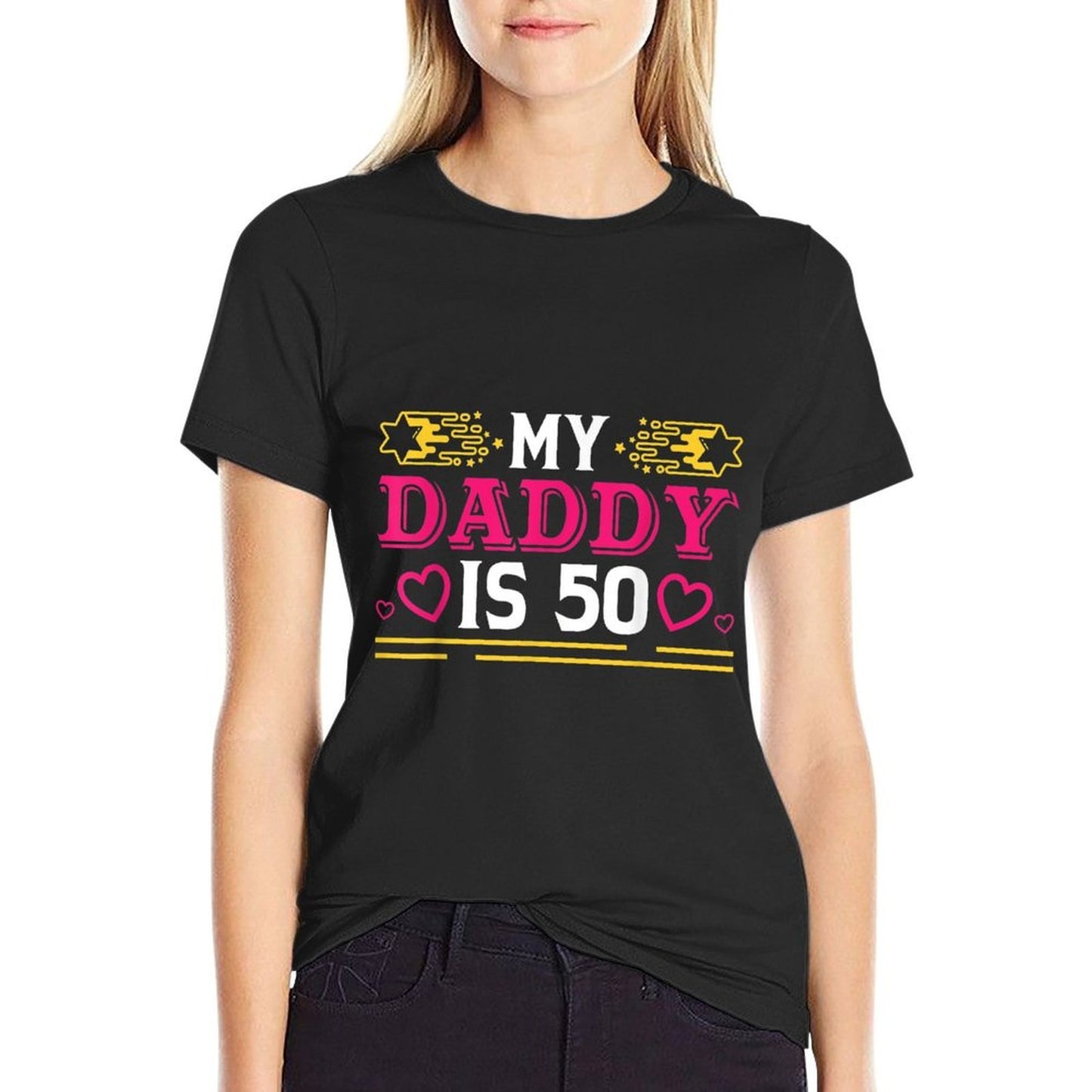 50th Birthday Father Son My Daddy Is 50 Years Old Eco-friendly Material T-Shirt