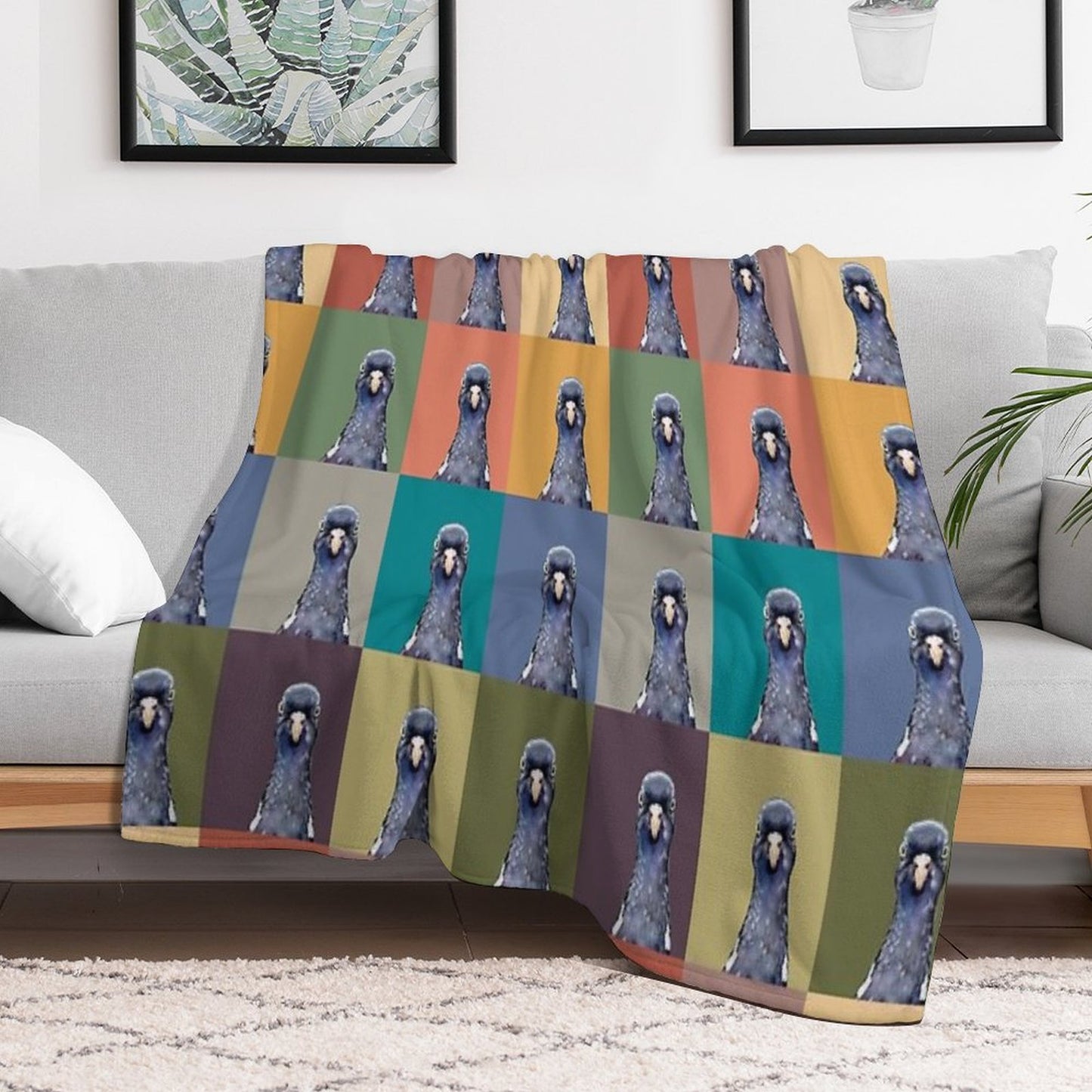 Pop Art Perry Pigeon All-season Throw Blanket