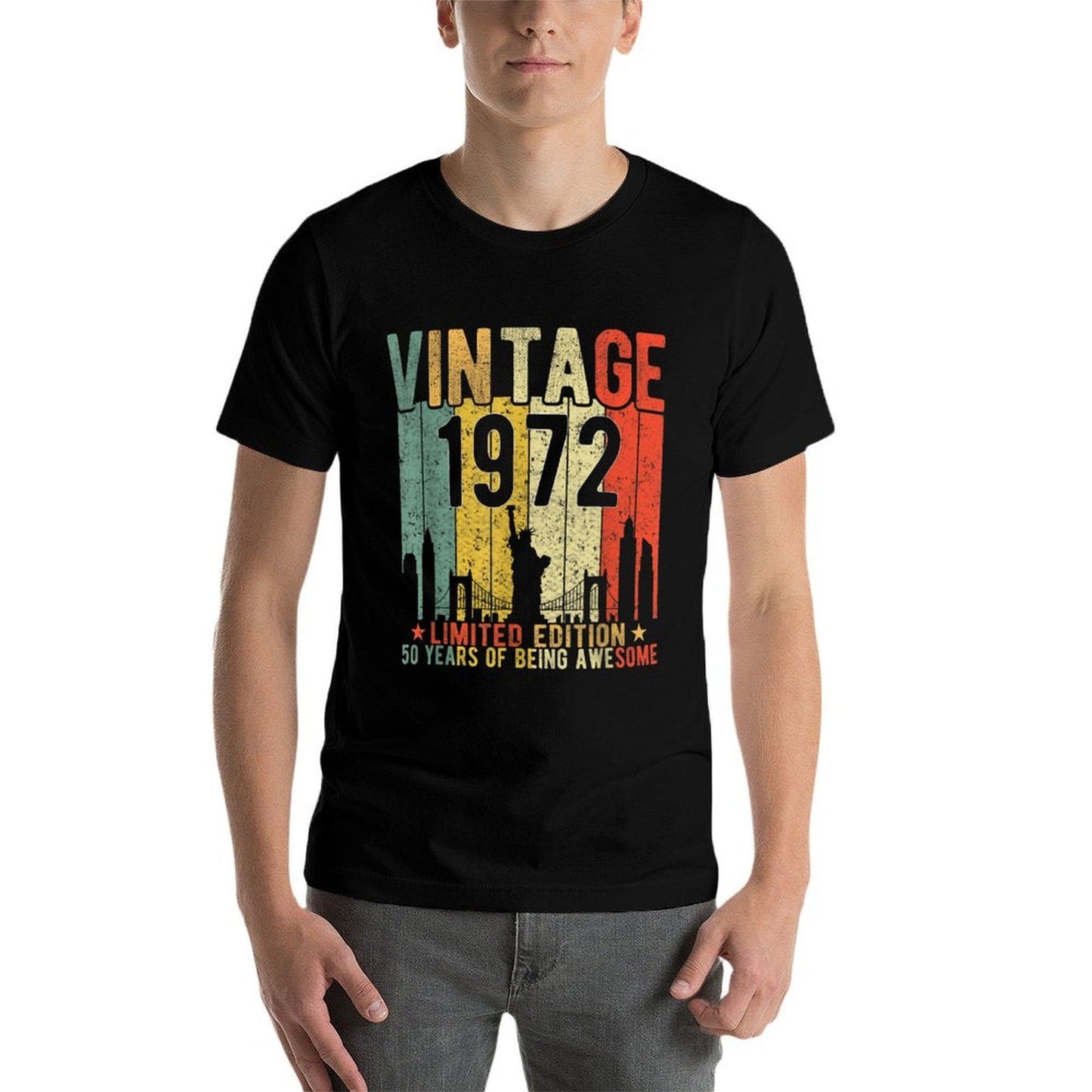 50 Year Old Gifts Vintage 1972 Limited Edition 50th Birthday Odor-resistant T-Shirt