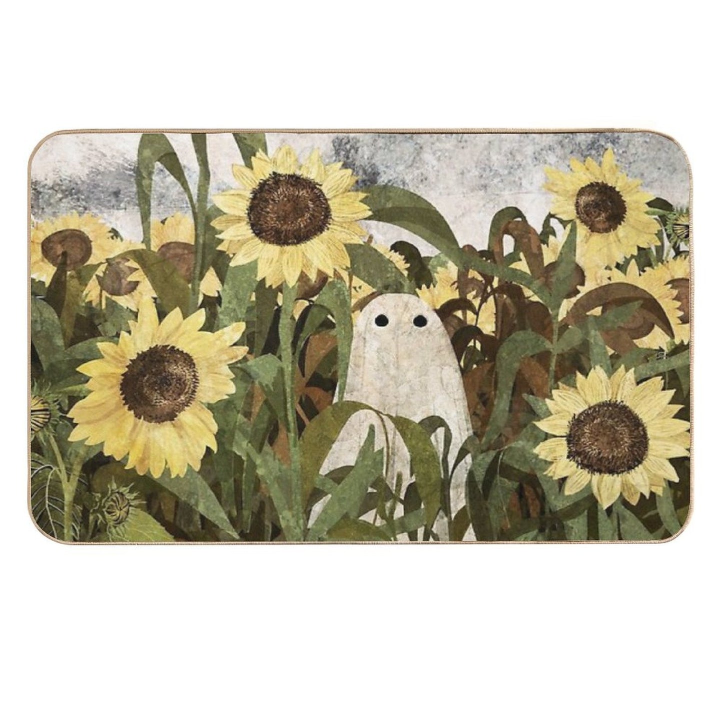 There's A Ghost in The Sunflower Field Again... Dirt-Trapping Bath Mat