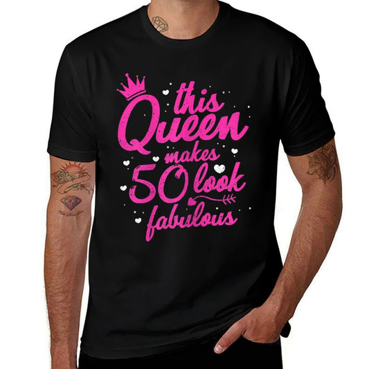 Womens 50th Birthday Party Tshirt for A 50 Year Old  Graphic-printed T-Shirt