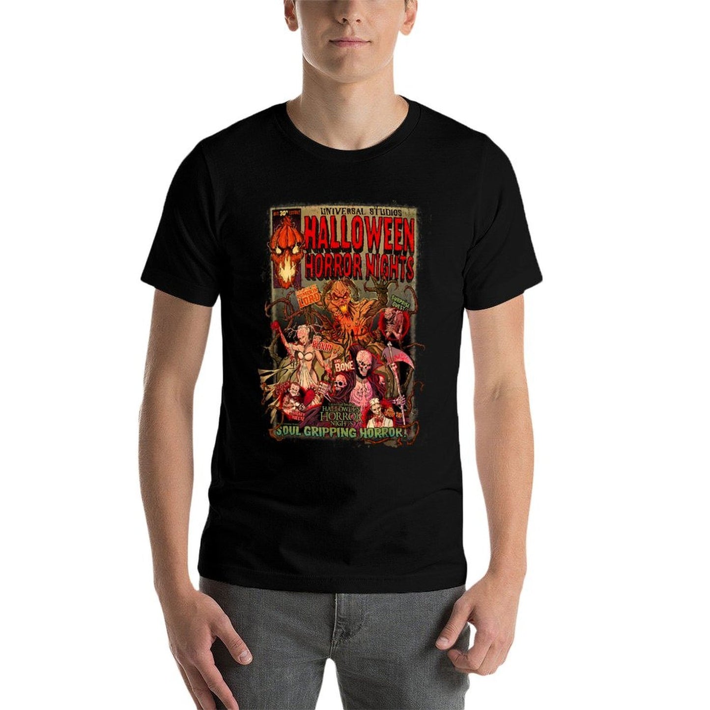 Halloween Horror Nights HHN The Pumpkin Lord Comic Durable T-Shirt