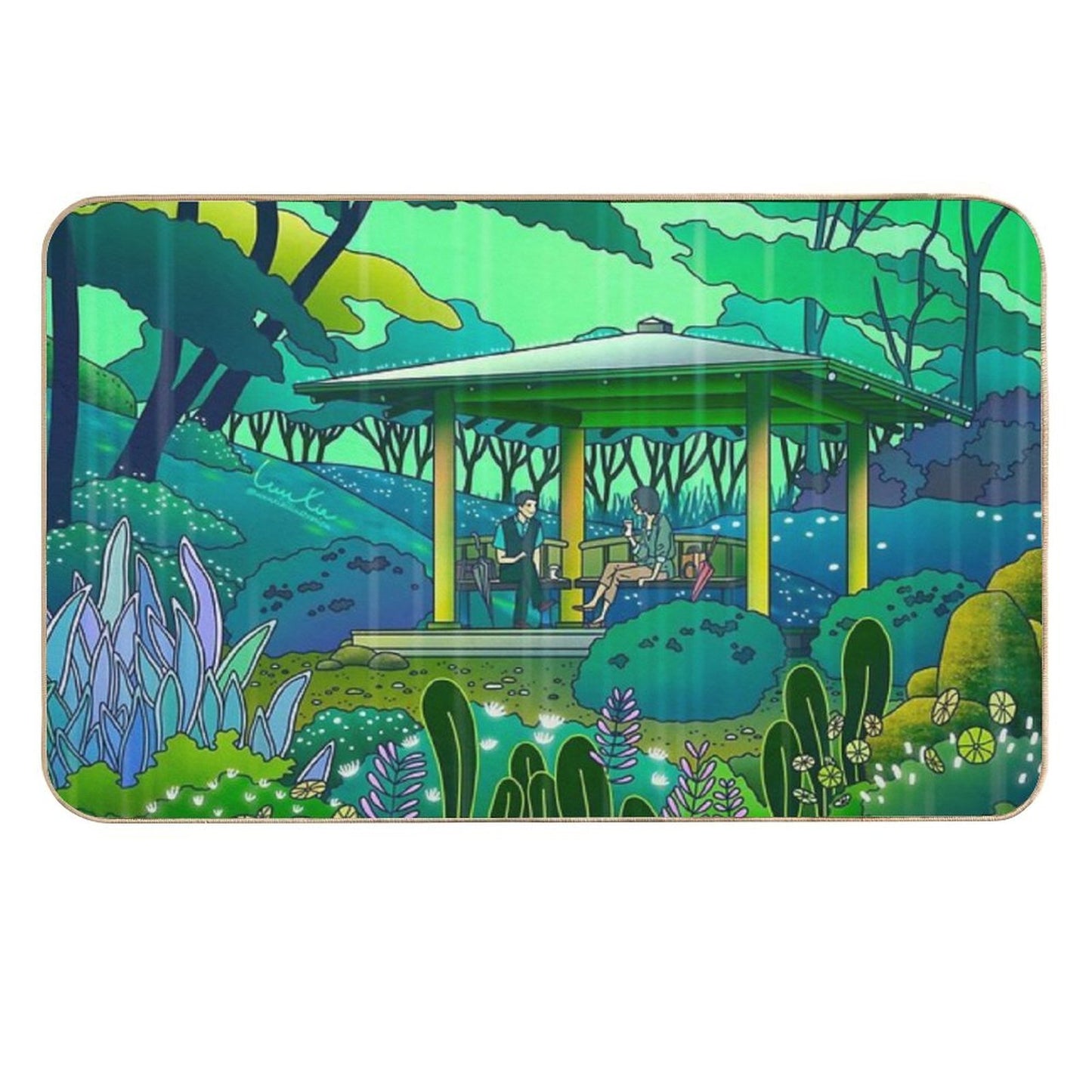 Rainy Encounter Multi-Purpose Bath Mat