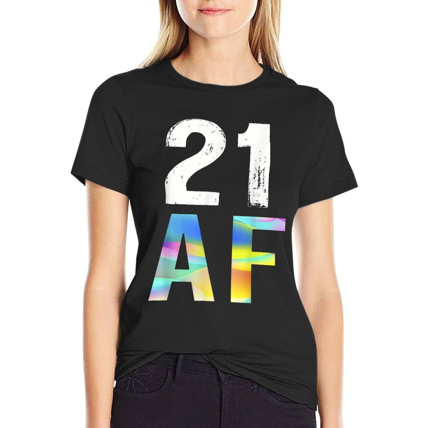 21 Legal AF 21st Birthday Funny Polyester Blend T-Shirt