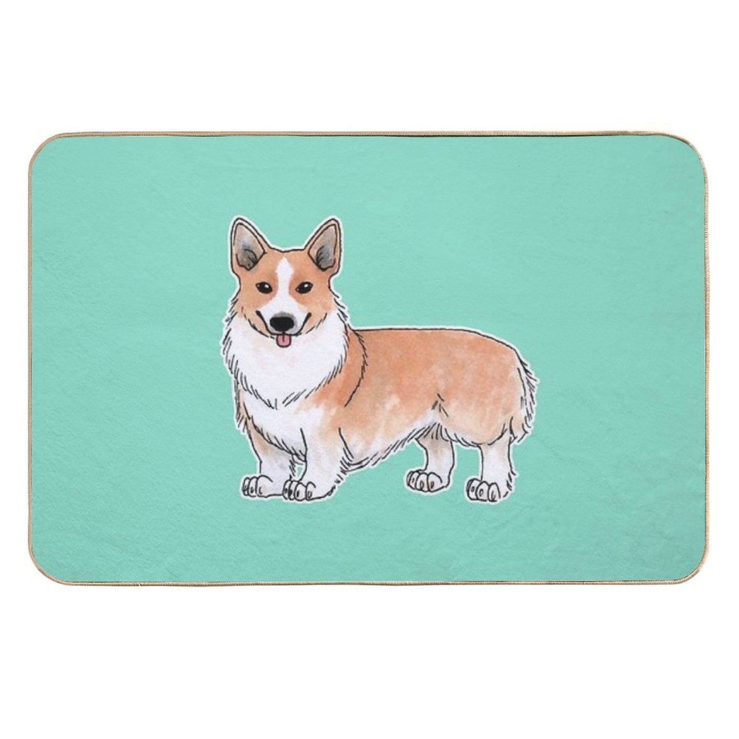 Pembroke Welsh Corgi Dog Easy To Clean Bath Mat