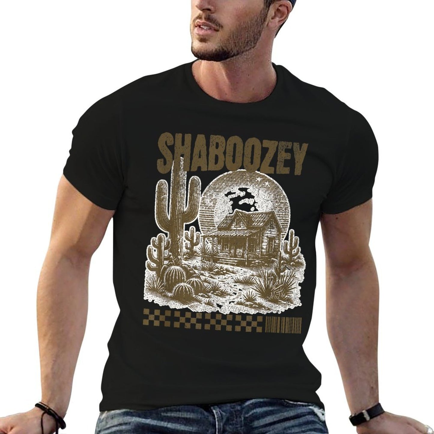 Shaboozey Western Desert T for Women And Girls Durable T-Shirt