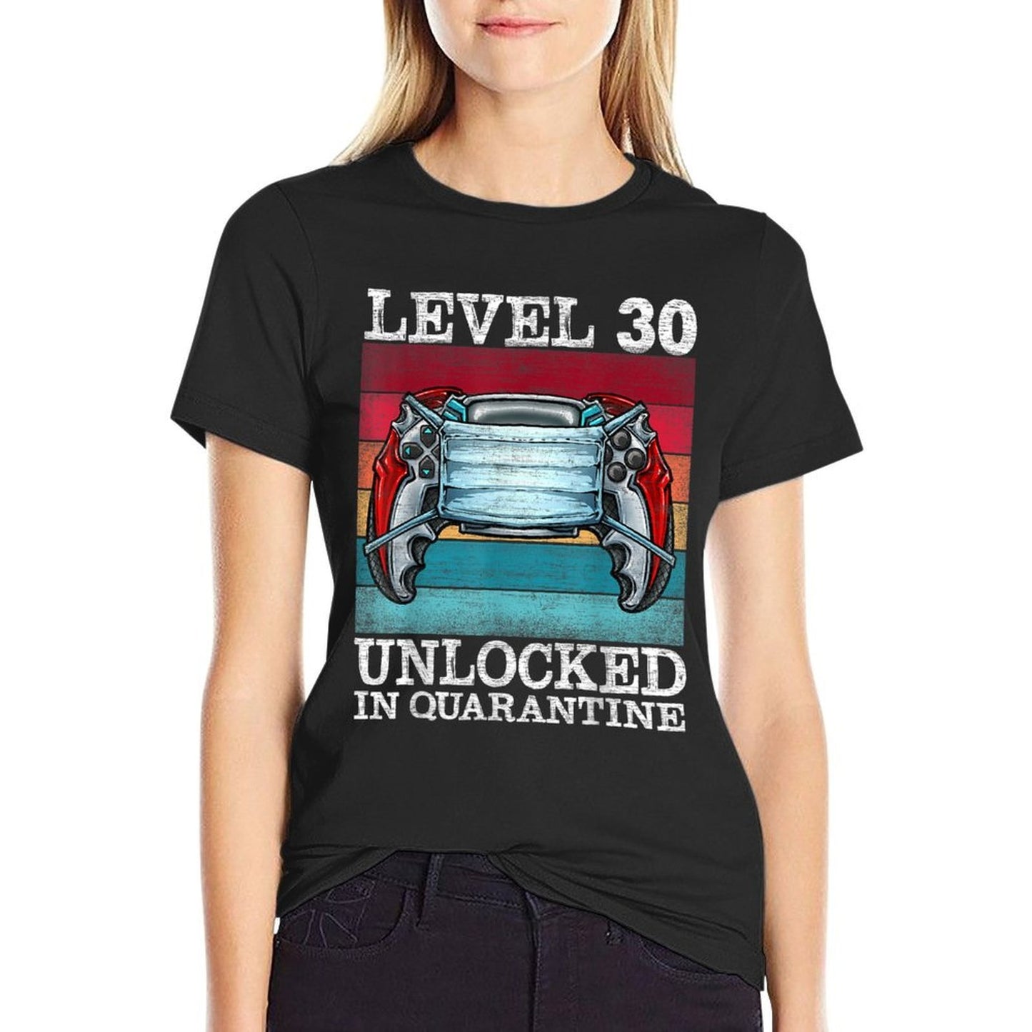 Level 30 Unlocked In Quarantine Video Gamers 30th Birthday Vintage-inspired T-Shirt