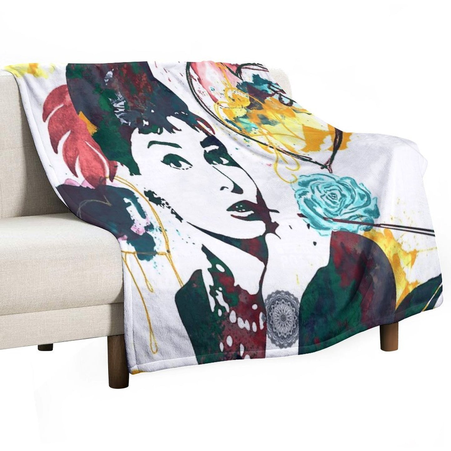 Audrey Hepburn Nature Colours Gift-ready Throw Blanket