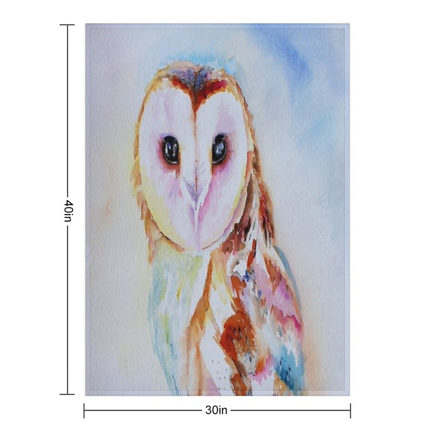 Barn Owl Durable Throw Blanket