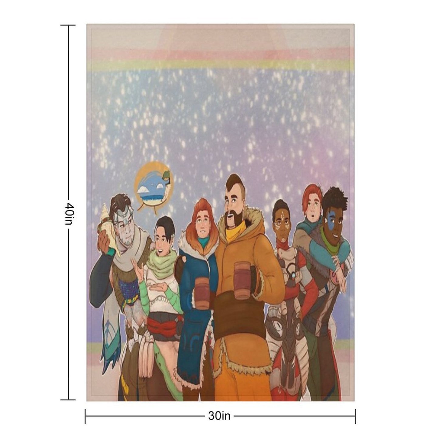New Year's Horizon All-season Throw Blanket