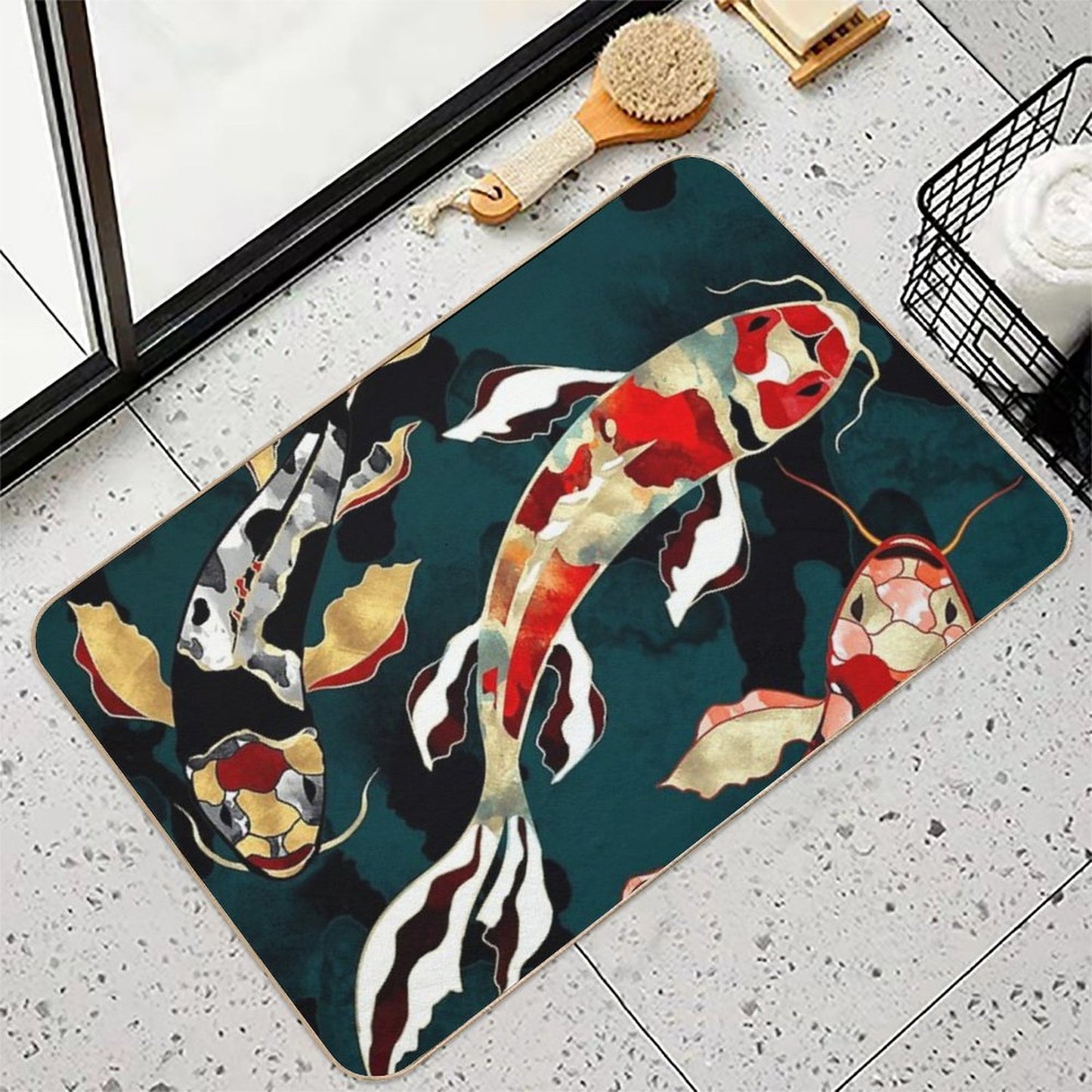 Metallic Koi Odorless Bath Mat