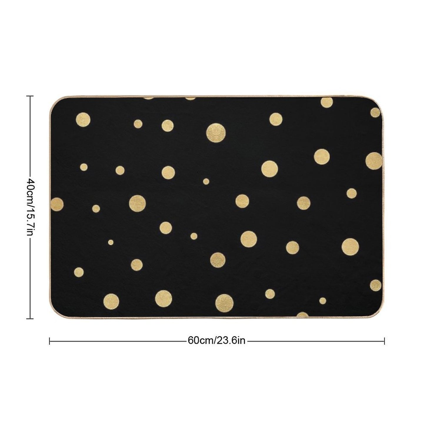 Golden Dots Non-Slip Bath Mat
