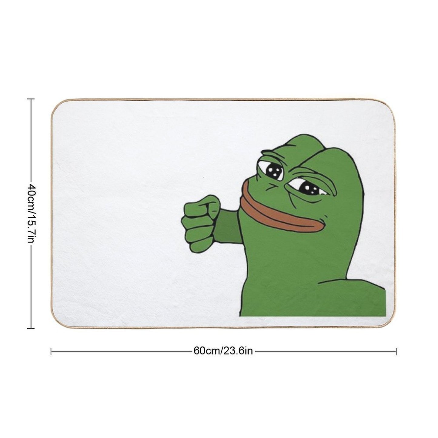 Pepe Punching Meme Anti-Trip Bath Mat