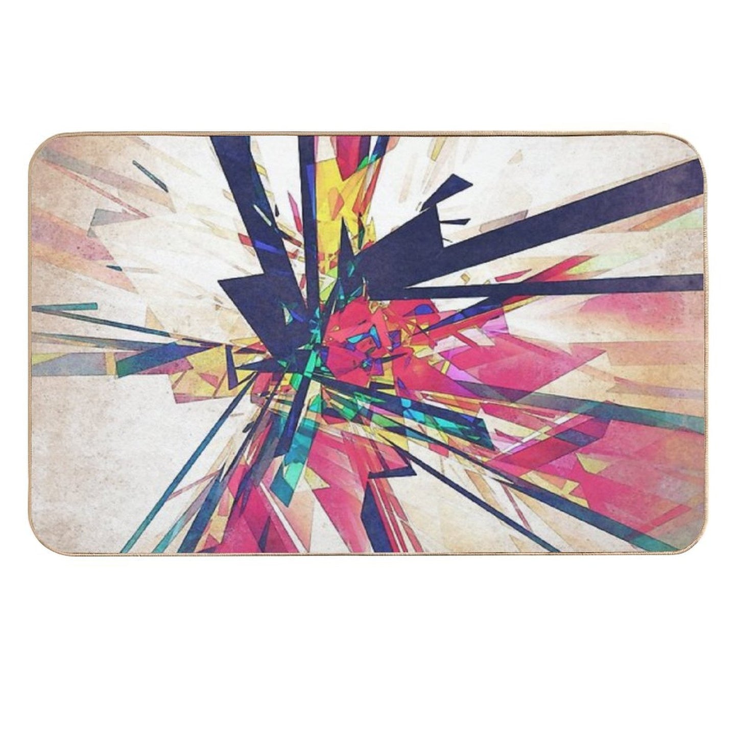 Abstract Geometry Absorbent Bath Mat