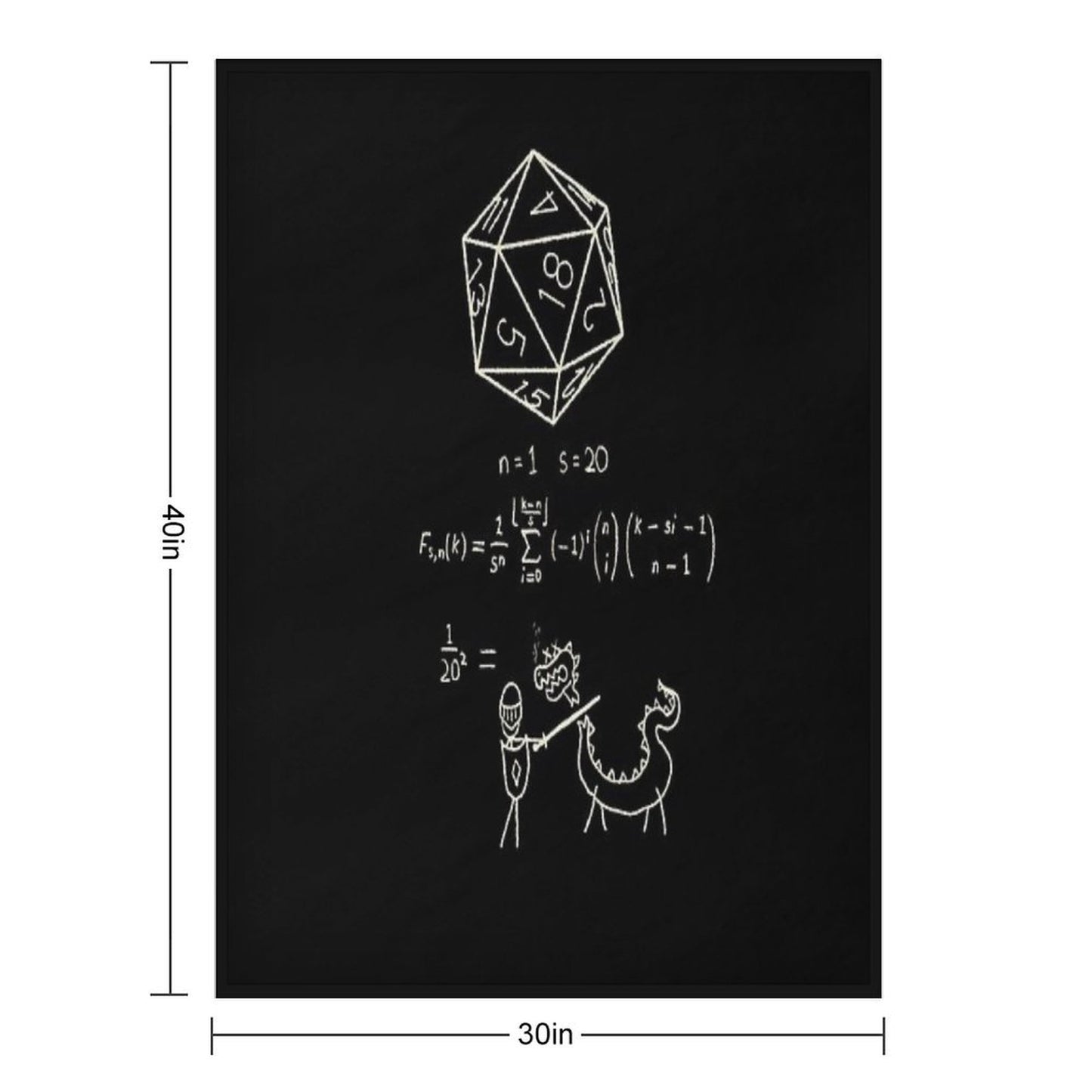 The Science of 20 Sided Dice. Multi-functional Throw Blanket