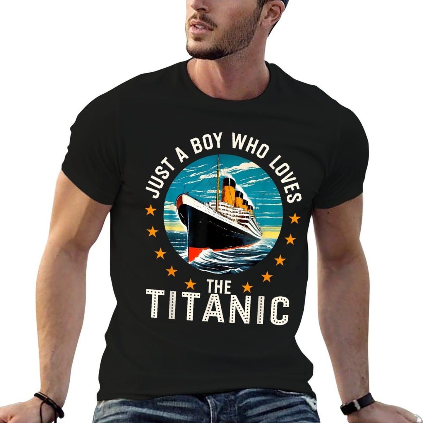 A Boy Who Loves The RMS Titanic Boys High-quality Stitching T-Shirt