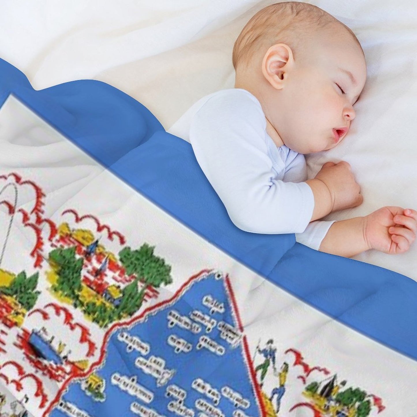 Vintage New Jersey Map Quick-dry Throw Blanket