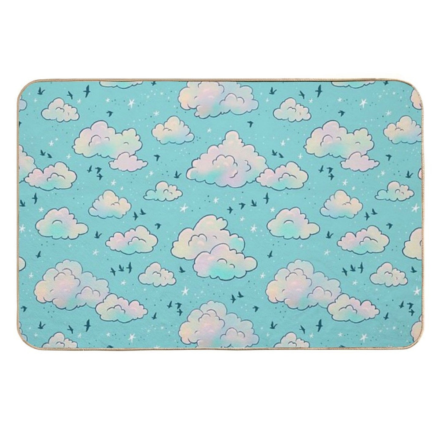 Turquoise Sunset High-Traffic Bath Mat