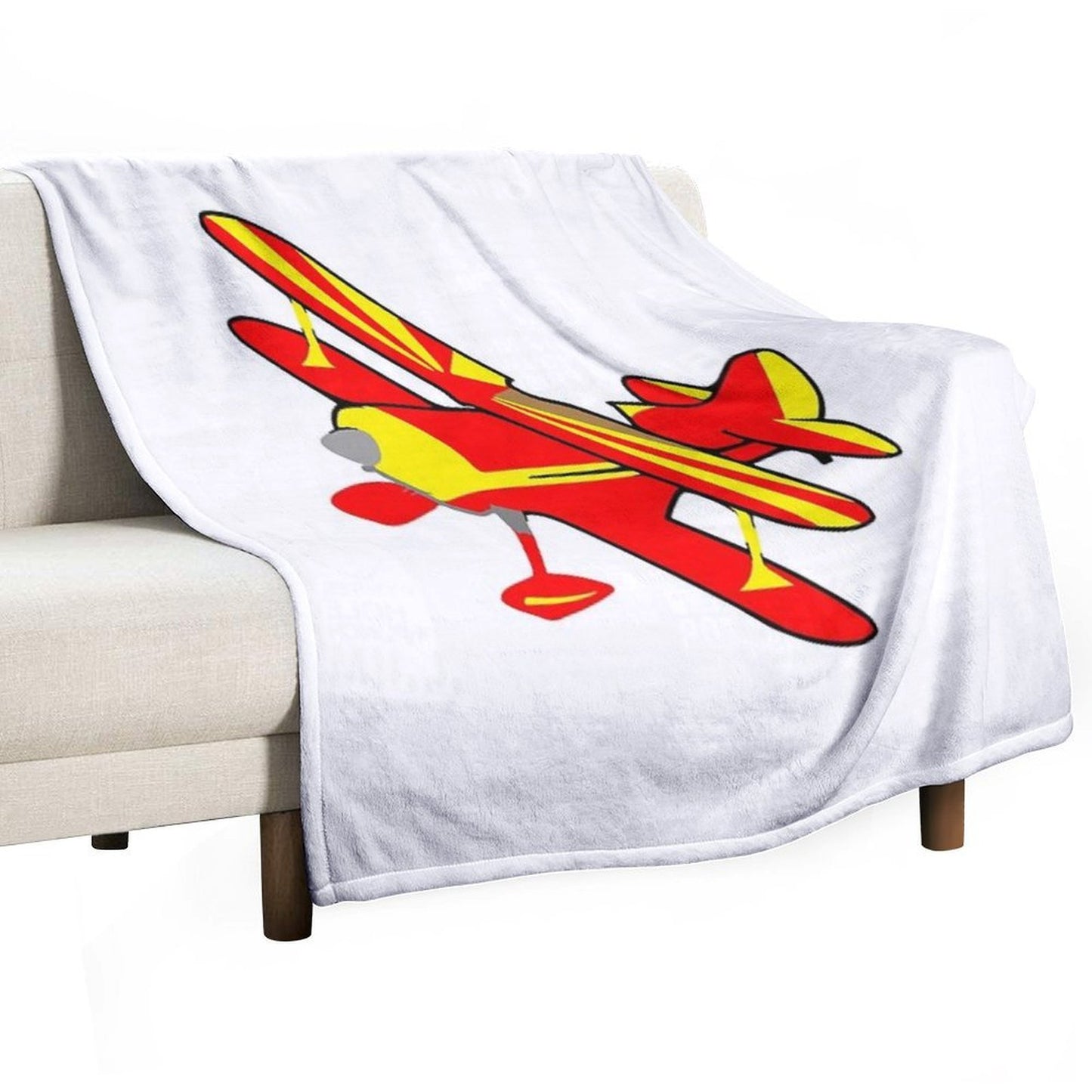 Biplane Sustainable Throw Blanket