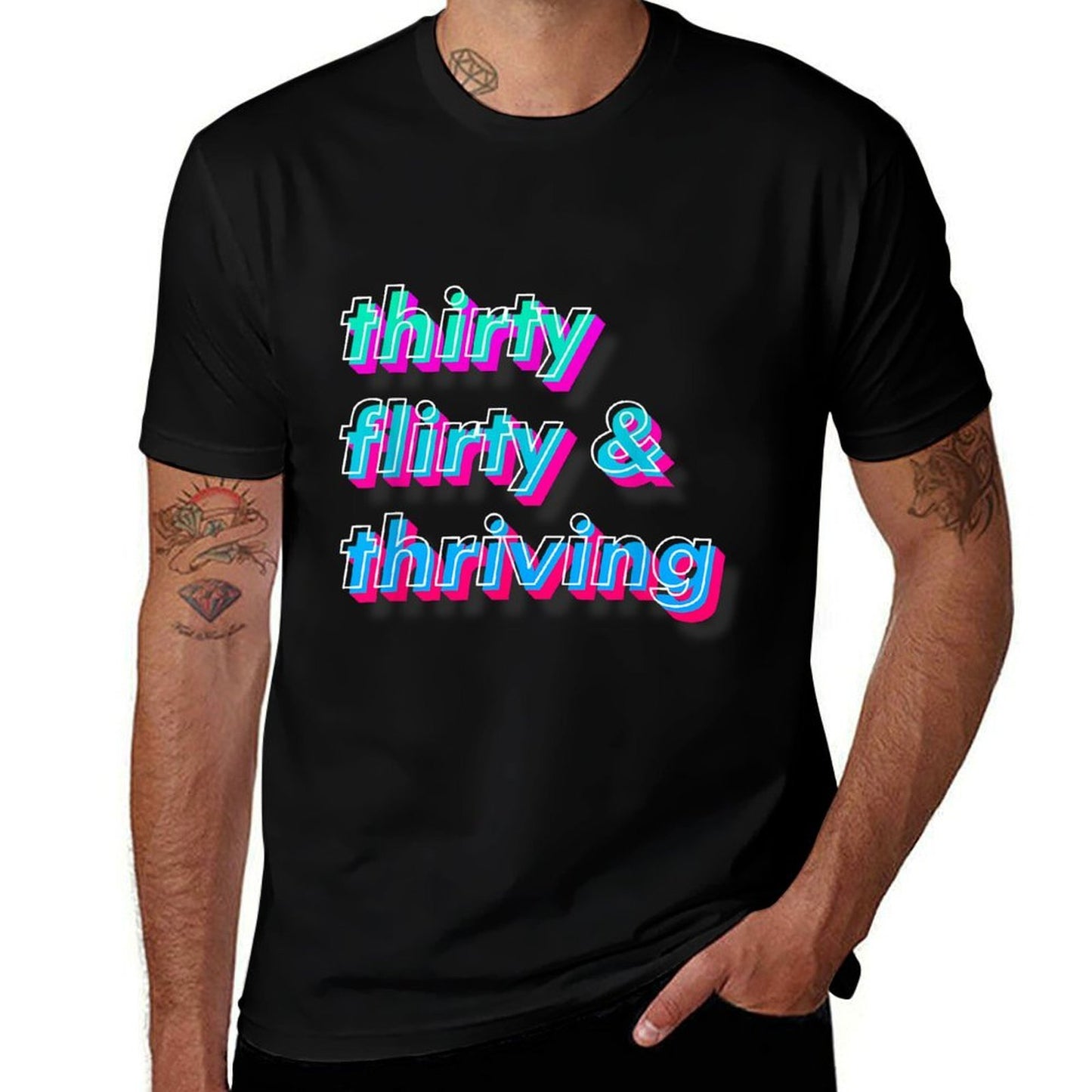 Thirty 30, Flirty & Thriving 30th Birthday Slim-fit Cut T-Shirt