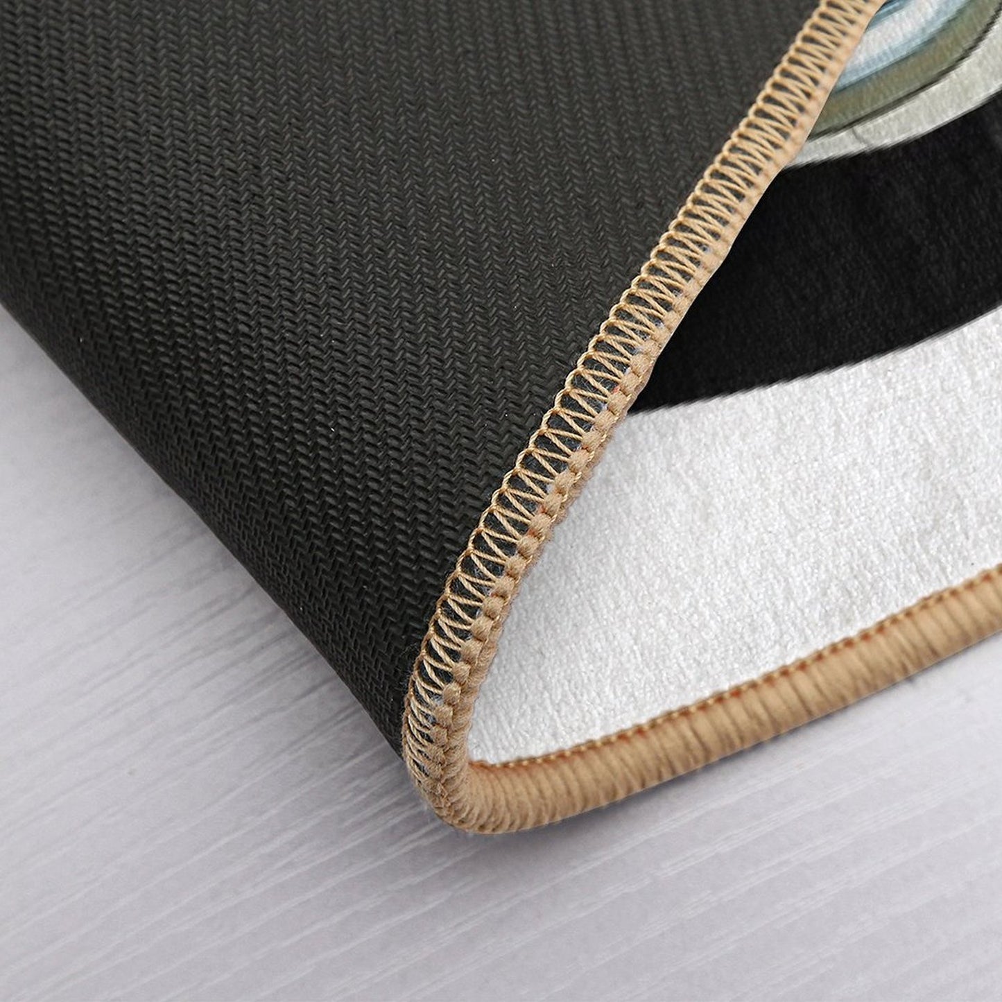 Austin Metropolitan in Two Tone Turquoise And White Toxin-Free Bath Mat