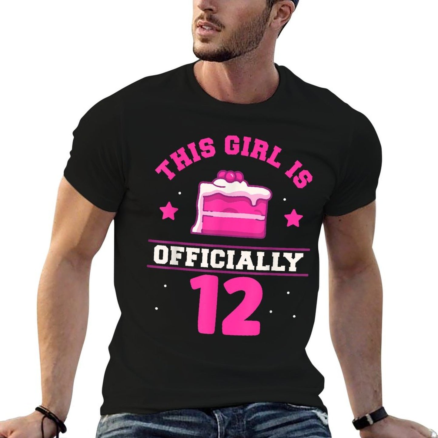 This Girl Is Officially 12 Years Birthday Age Her Old Twelve Stretchy T-Shirt
