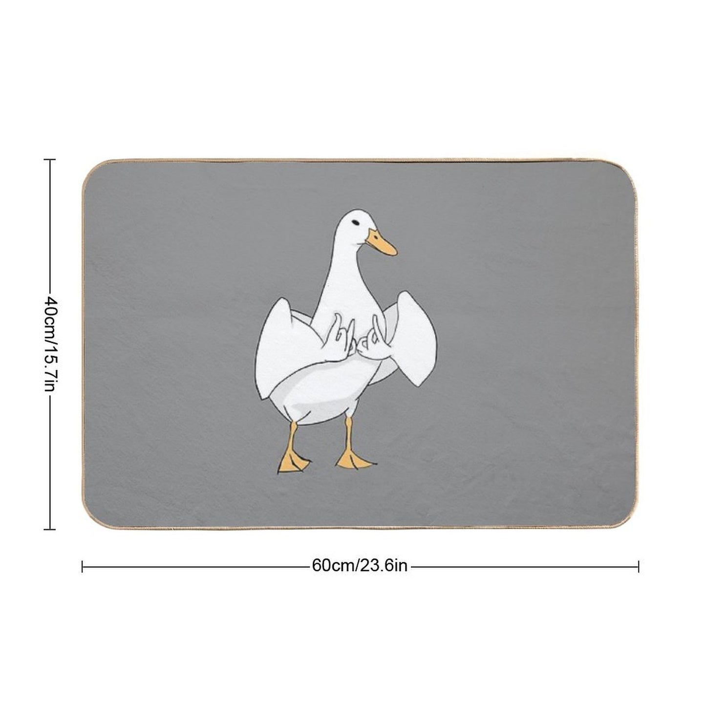 Gang Sign Duck Easy Maintenance Bath Mat