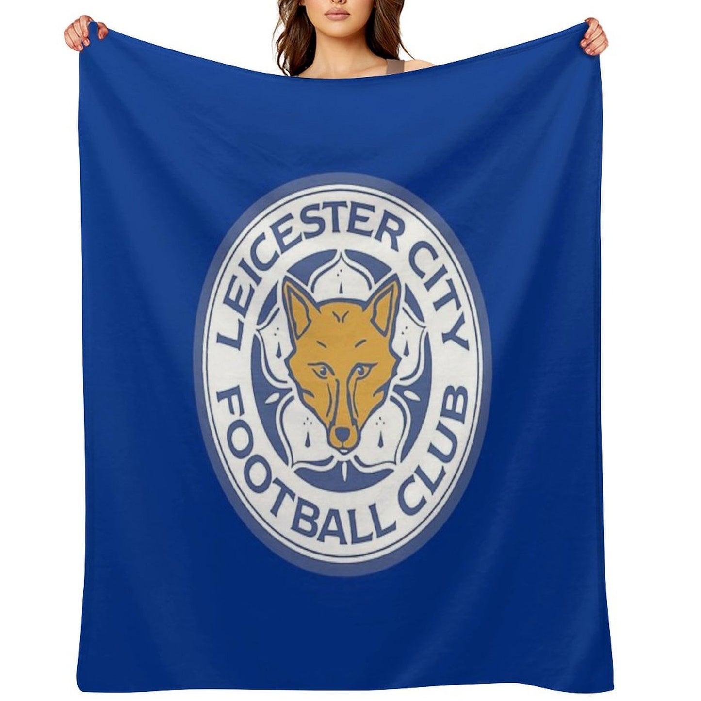 Fox on Circle Quick-dry Throw Blanket